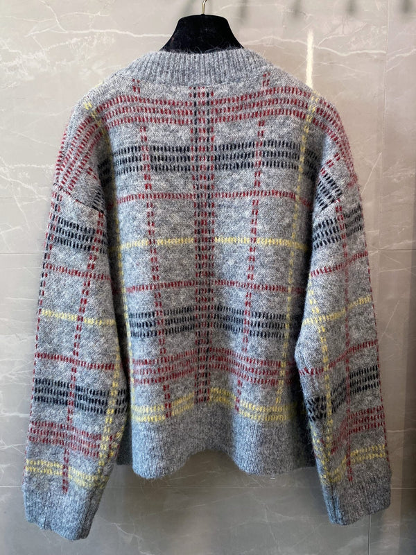 Chanel Beijing 25 Two-Tone Long-Sleeve Shirt Gray Colorful in Wool 00240