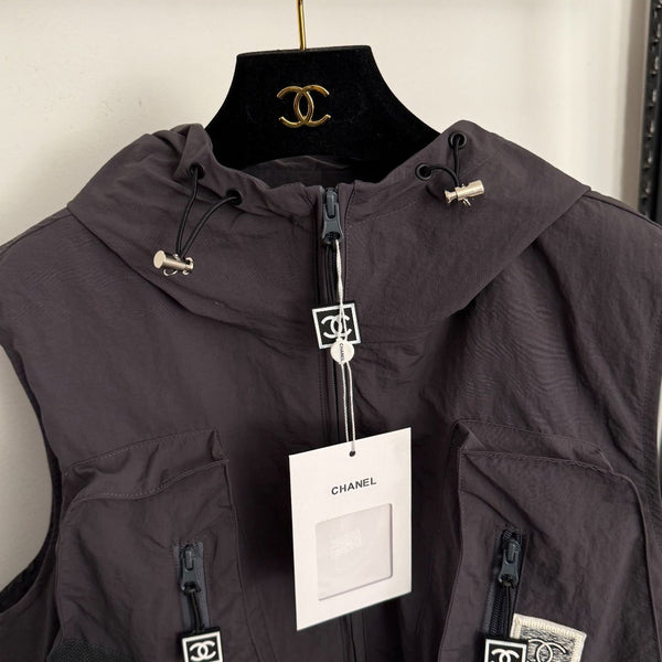 Chanel Sleeveless Hooded Workwear Vest