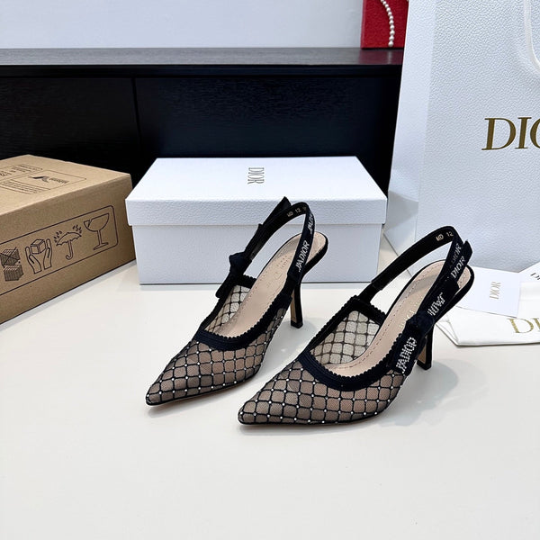 Dior J'Adior Slingback High-Heel 65 Black in Sheepskin 598143