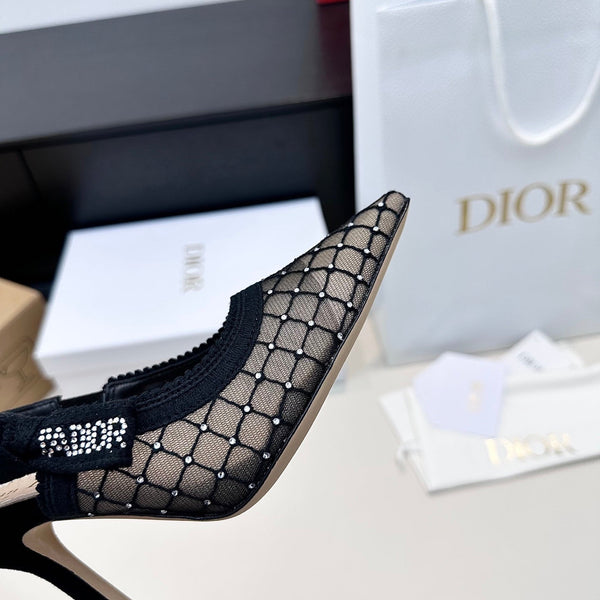 Dior J'Adior Slingback High-Heel 65 Black in Sheepskin 598143