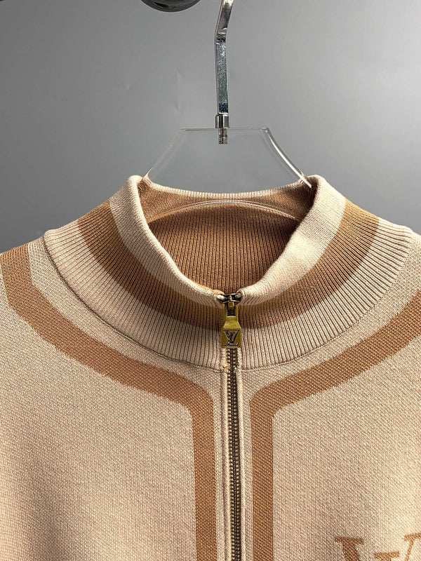 LV 26 Men's Intarsia Knit Jacket 493095