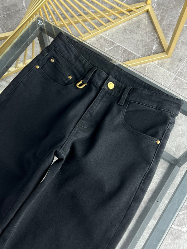 LV Fleece-lined and Thickened Jeans 492709