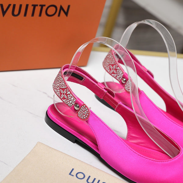 LV 26ss Legacy Slingback Flats Pink in Cowhide 600637