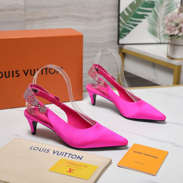 LV 26ss Legacy Slingback Pumps 55 Pink in Cowhide 600641