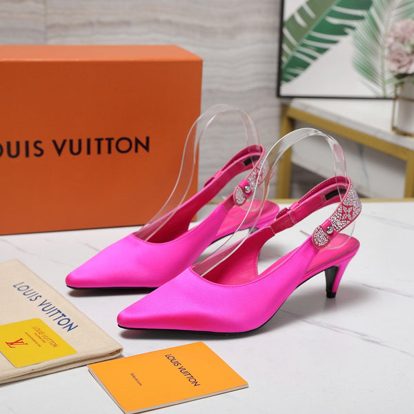 LV 26ss Legacy Slingback Pumps 55 Pink in Cowhide 600641
