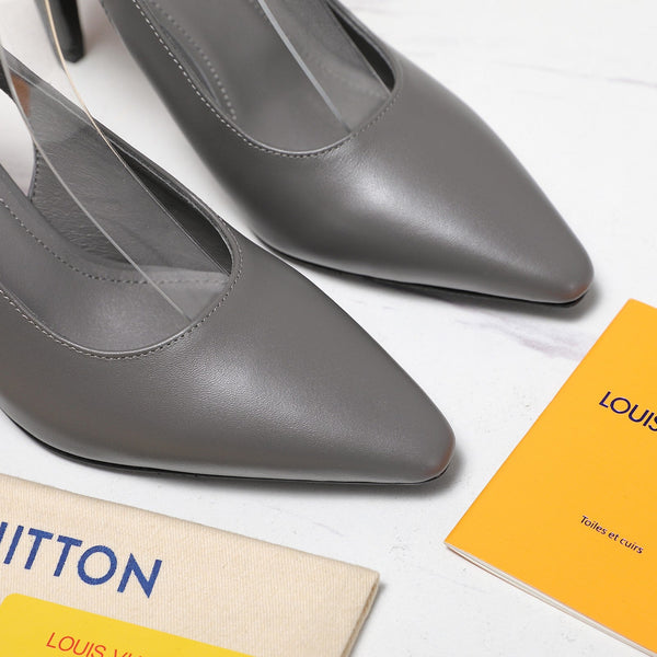 LV 26ss Legacy Slingback Pumps 95 Monogram Gray in Cowhide 600646