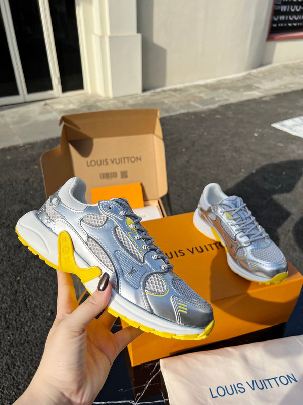 LV 26 Olympia Sneaker Yellow Silver Metallic in Fabric Mesh 600745 (Copy)