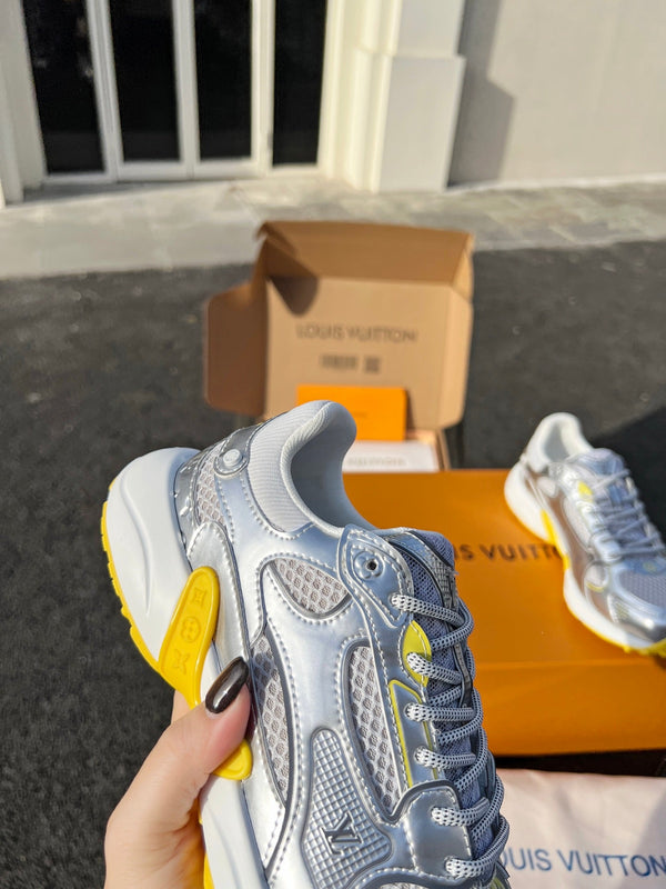 LV 26 Olympia Sneaker Yellow Silver Metallic in Fabric Mesh 600745 (Copy)