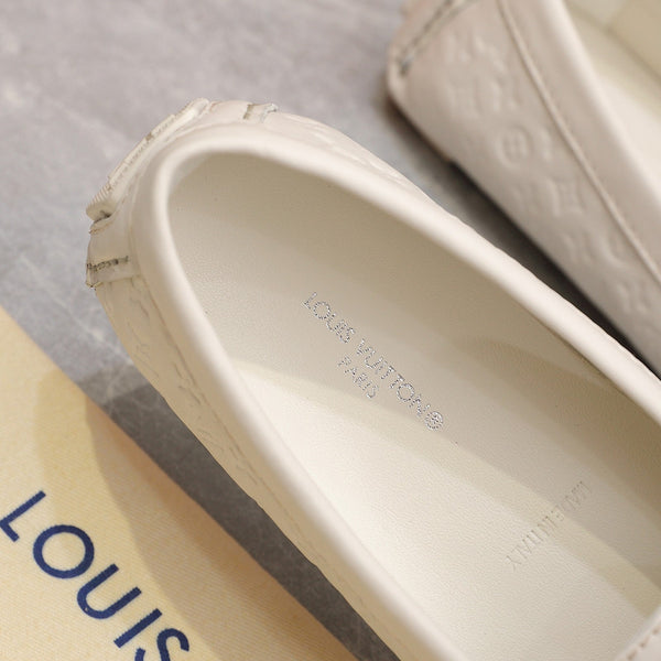 LV Gloria Loafer Off-White Cowhide 600748