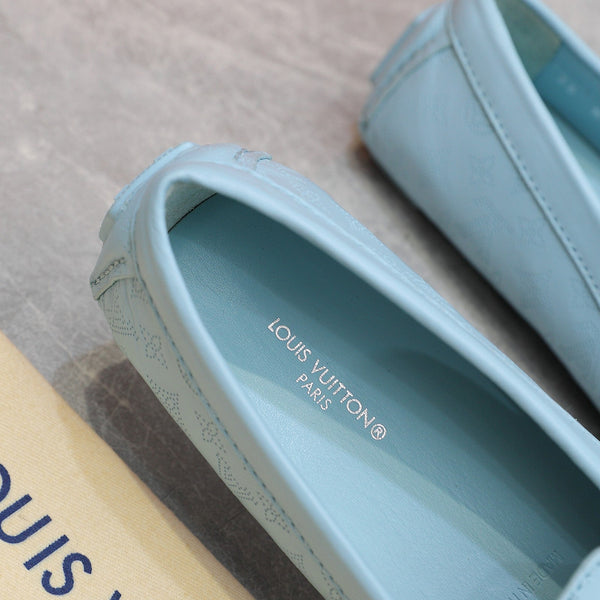 LV Gloria Loafer Light Blue Cowhide 600749