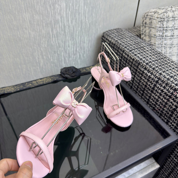Chanel 26 Bow Heels Pink in Lambskin 602502