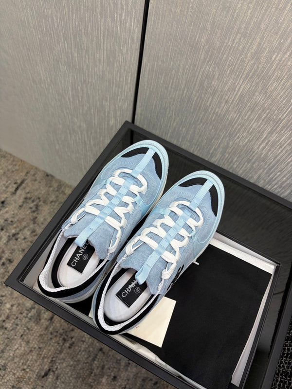 Chanel 26 Quilted Classic Sneaker Blue in Lambskin 602473