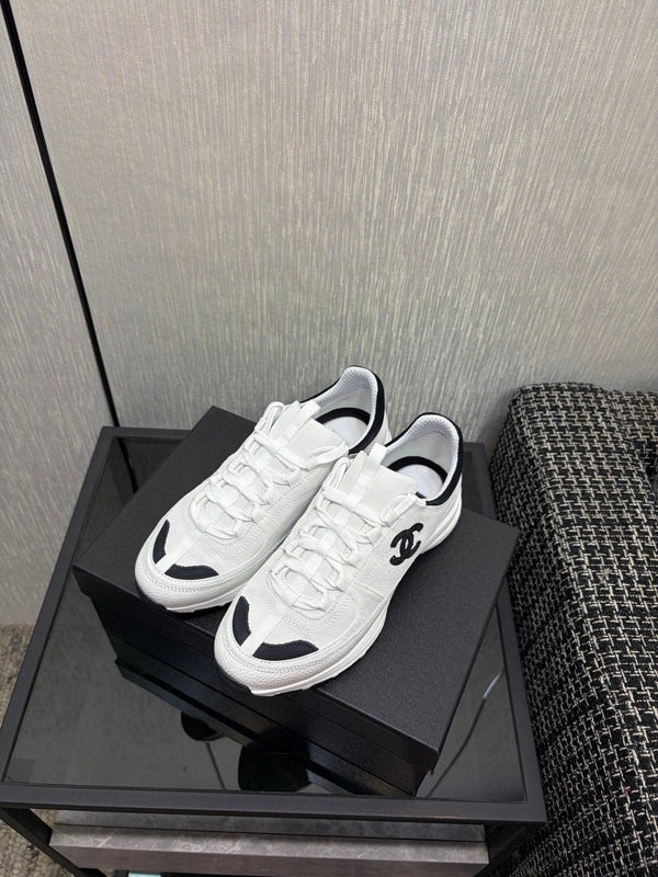 Chanel 26 Quilted Classic Sneaker White in Lambskin 602472