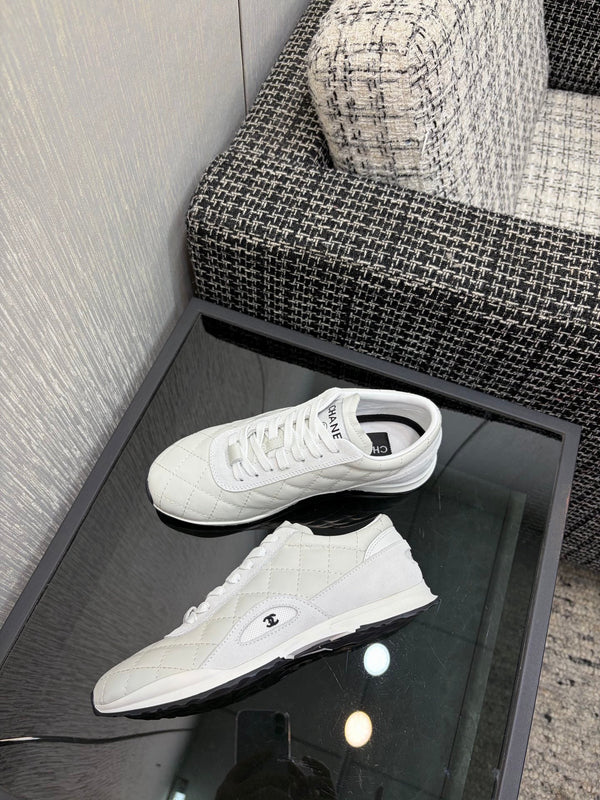 Chanel 26 Quilted Sneaker White in Lambskin 602471