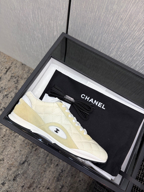 Chanel 26 Quilted Sneaker Beige in Lambskin 602469