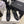 CC Pearl Heel with Rhinstone Clasp Mary Janes Black Cowhide 602353