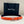 CC Women's Belt 3.0CM Orange Black Cowhide Red Buckle 616965