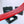 CC Women's Belt 3.0CM Red Calfskin Sliver Black Buckle 572530