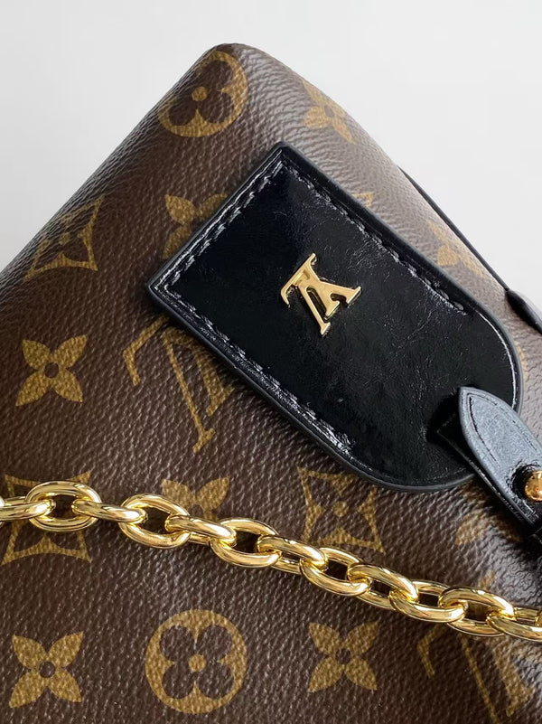 LV CarryAll BB Bag 26 Brown Monogram Canvas with Fur Trim 278094
