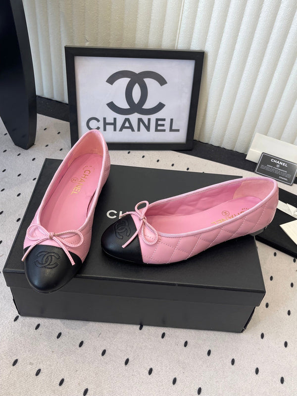 CC Ballet Flats Pink in Cowhide 611701