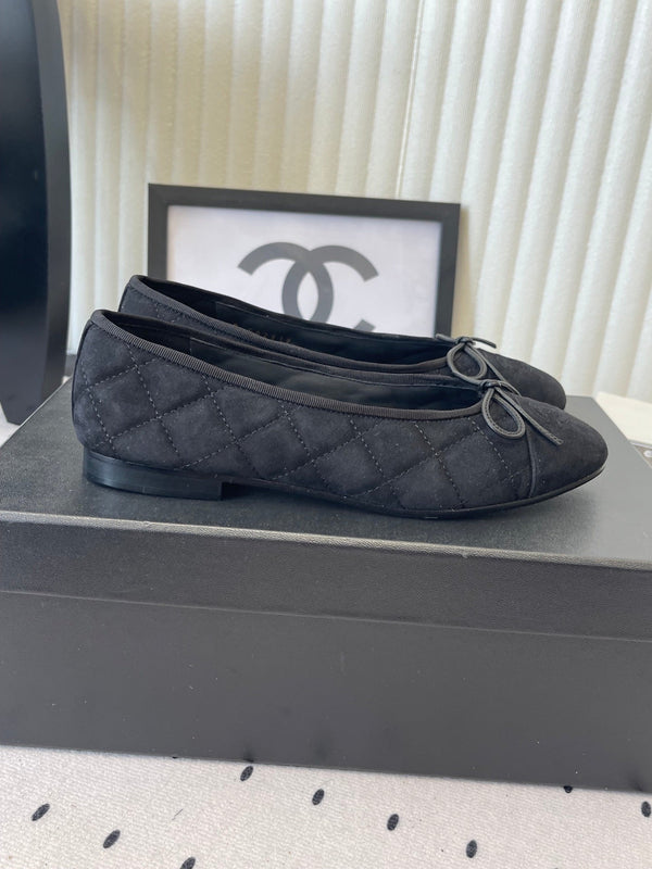 CC Ballet Flats Black in Suede 611695