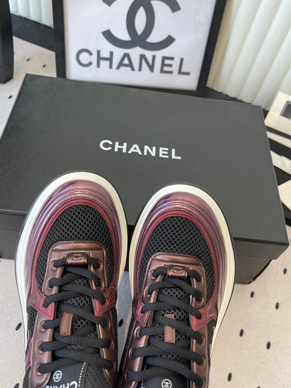 CC Sneaker Burgundy Black in Cowhide 611665