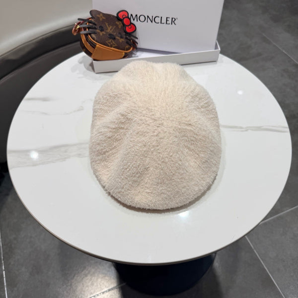 Prada 25 Iceland Beret Women's White in Plush 125816