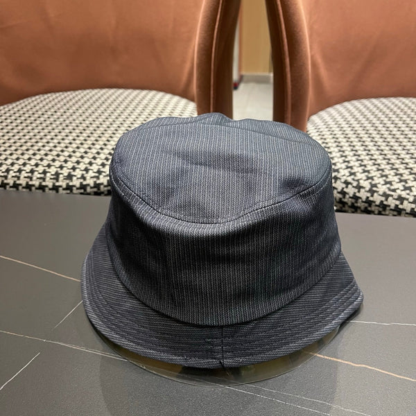 Prada 25 Bucket Hat Navy Blue in Canvas 122133