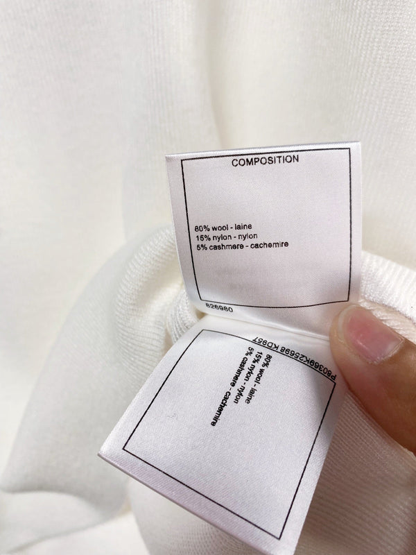 Chanel Two-Tone Vest White in Wool 125484
