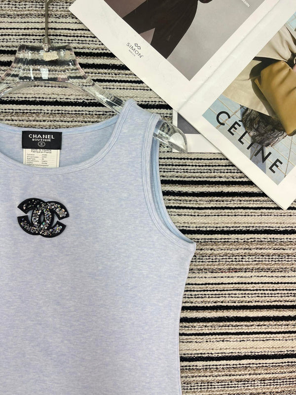 Chanel Vest Gray in Cashmere 133561