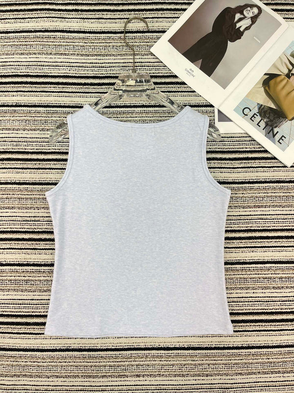 Chanel Vest Gray in Cashmere 133561