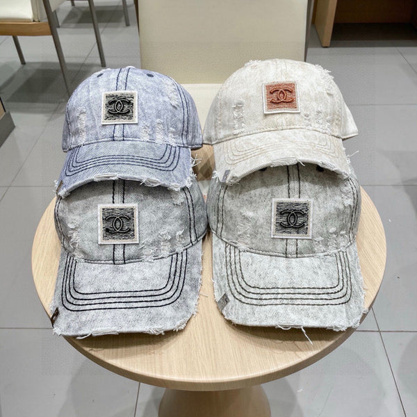 Chanel Baseball Cap Light Blue Denim 192132
