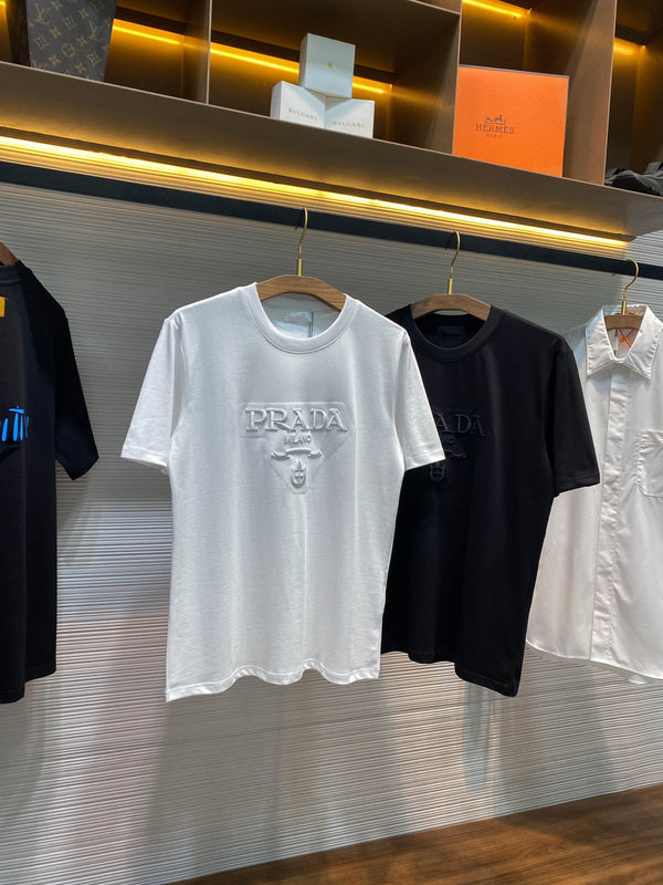 PRA26SS Basic Crew Neck Short-Sleeve T-Shirt in Knit Cotton Fabric 905162