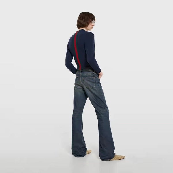 Gucci Washed Distressed Denim Jeans 161137