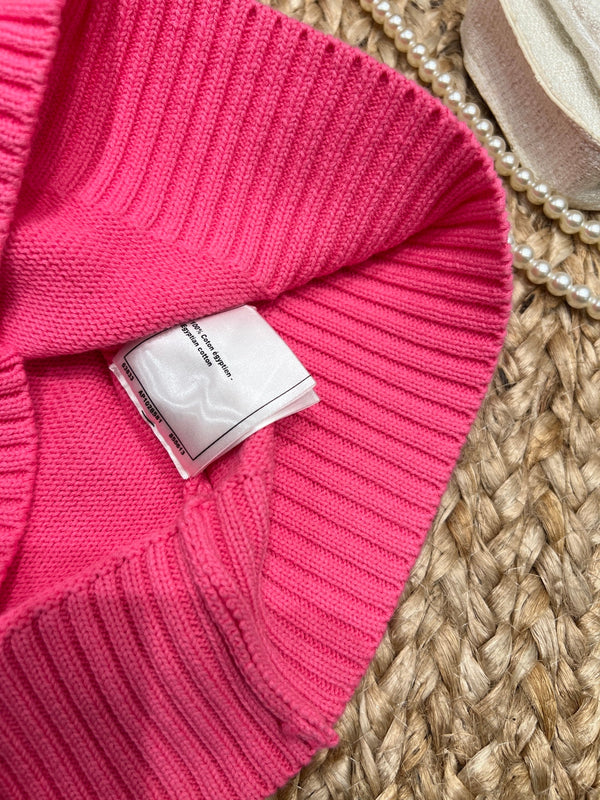 Chanel 26SS Knit Short-sleeved Top Pink in Cotton 161789