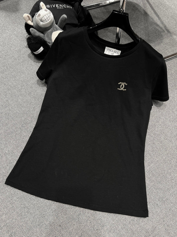 Chanel 26 Classic Crew Neck Black in Cotton 161759