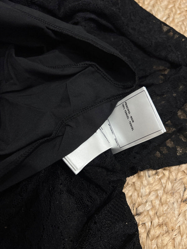 Chanel 26 Flared Dress with Lace Black in Tencel 161757