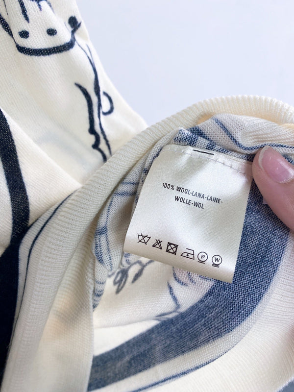 Hermes Short-Sleeve T-Shirt White in Wool 963827