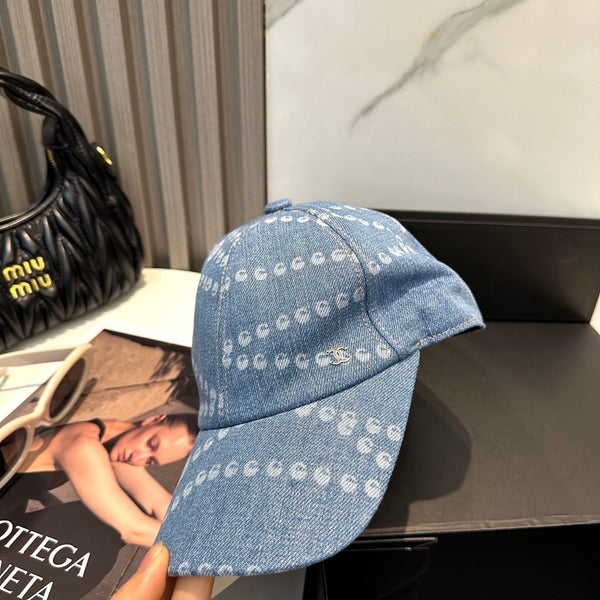 Chanel Baseball Cap Light Blue in Denim 197872