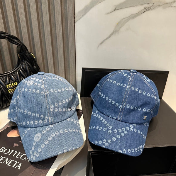 Chanel Baseball Cap Dark Blue in Denim 197871