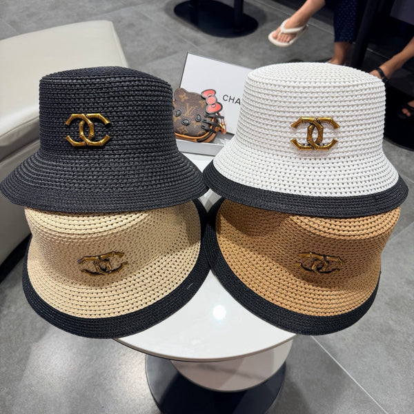 Chanel 26 Bucket Hat Beige in Straw 197777