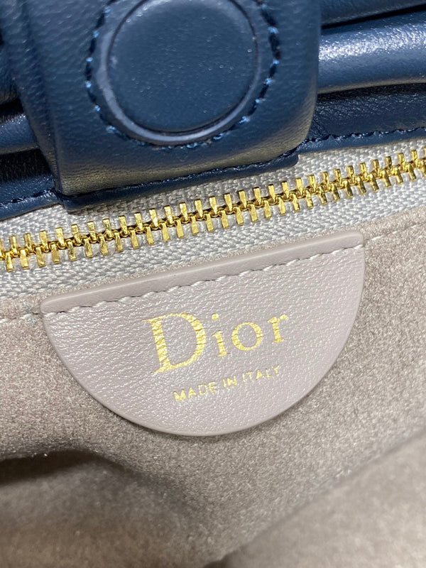 Dior 26 Bow Chain Bag in Navy Blue Lambskin