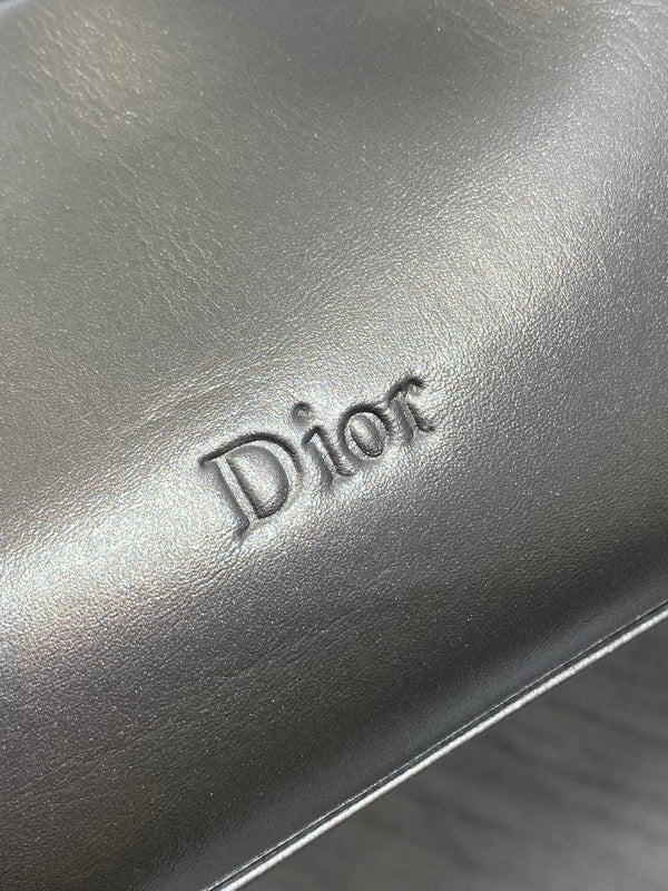Dior 26 Bow Chain Bag in Silver Lambskin