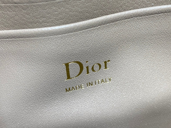 Dior 26 Bow Pearl Chain Clutch Chocolate Brown Lambskin GHW
