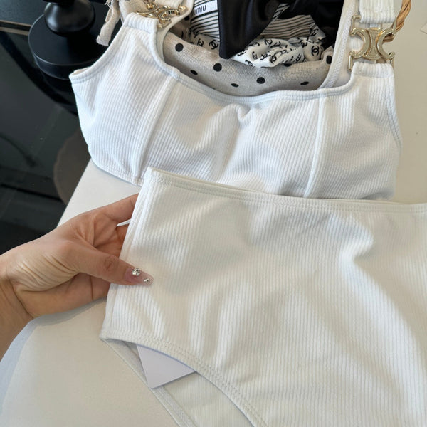 Celine Swimsuits White Cotton 201805
