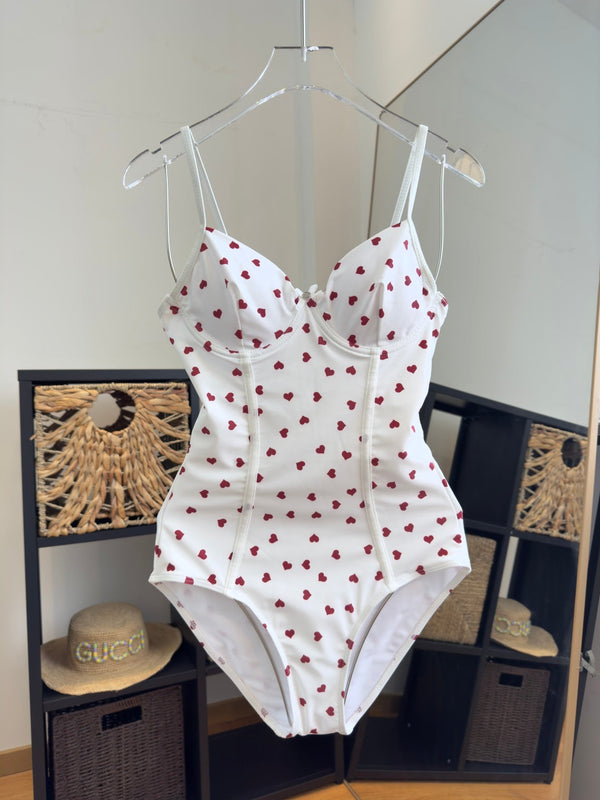 Miumiu One-Piece Swimsuit White in Cotton polyester 204709