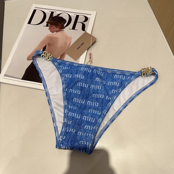 Miumiu Swimsuit Blue in Cotton polyester 201870