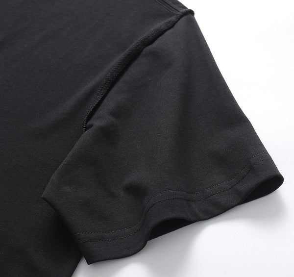 Louis Vuitton Floral & Brand Logo T-Shirt Black in Cotton 197471
