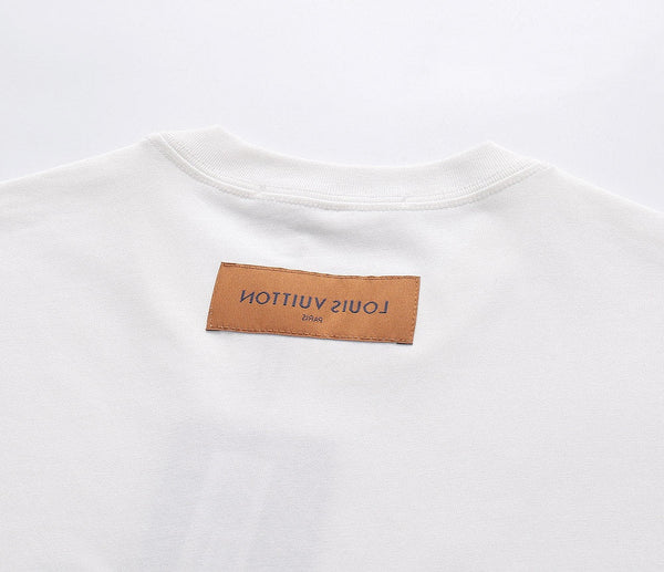 Louis Vuitton Floral & Brand Logo T-Shirt White in Cotton 197470