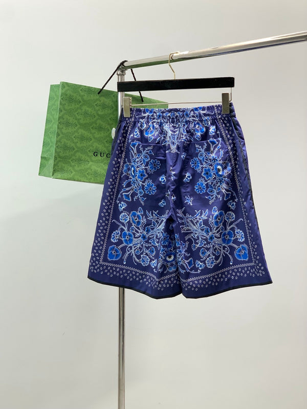 Gucci Short Pants Navy Blue in Cotton 200654